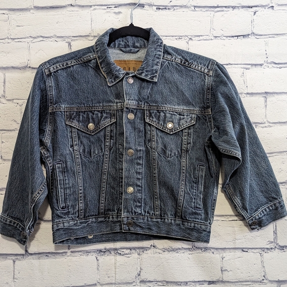 Vintage 2000 Gap Denim Trucker Style Jean Jacket Kids Boys or Girls Size Small - Picture 1 of 10